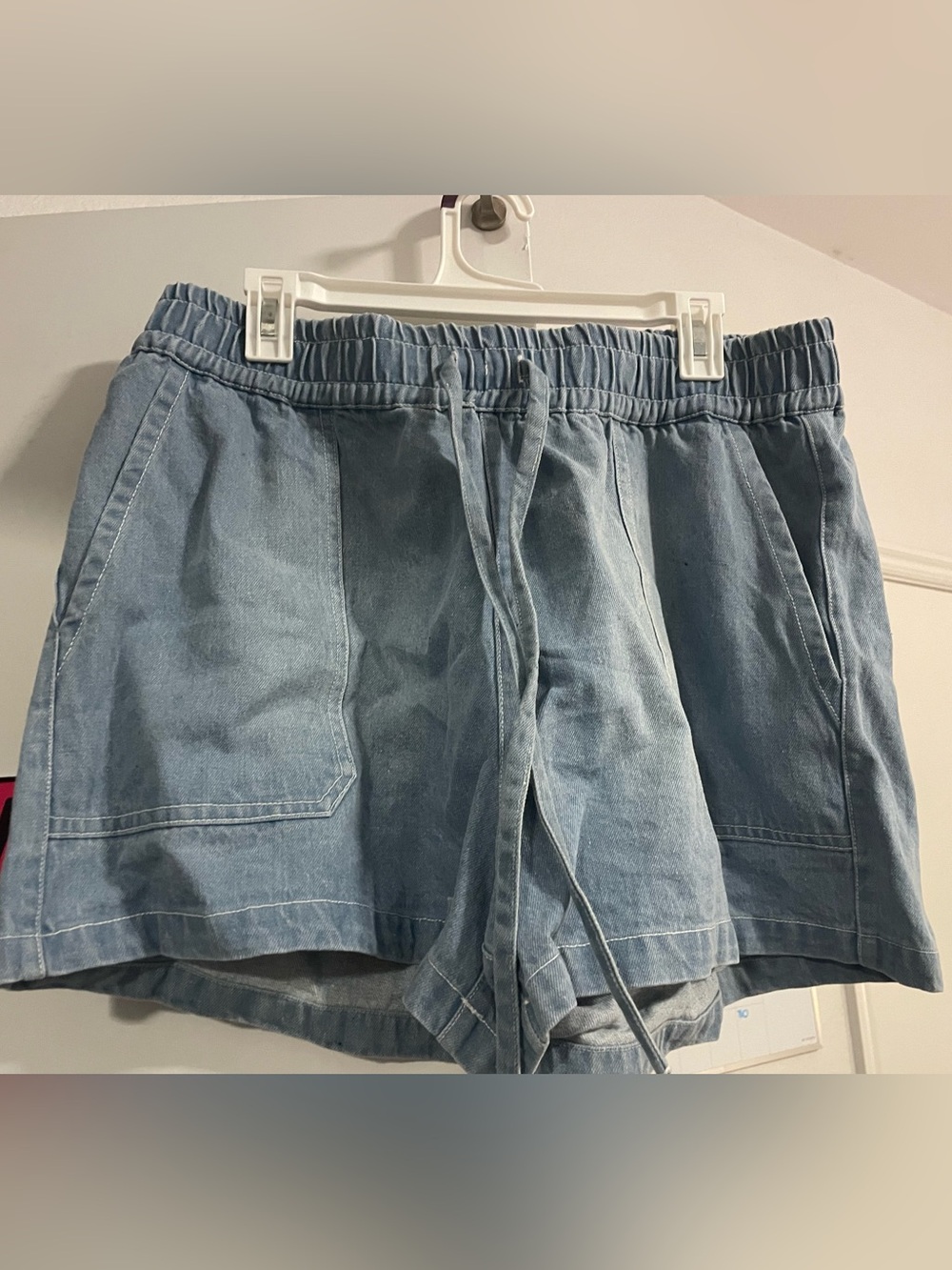 EARTHBOUND Light Blue Chambray Drawstring Shorts Size XXL